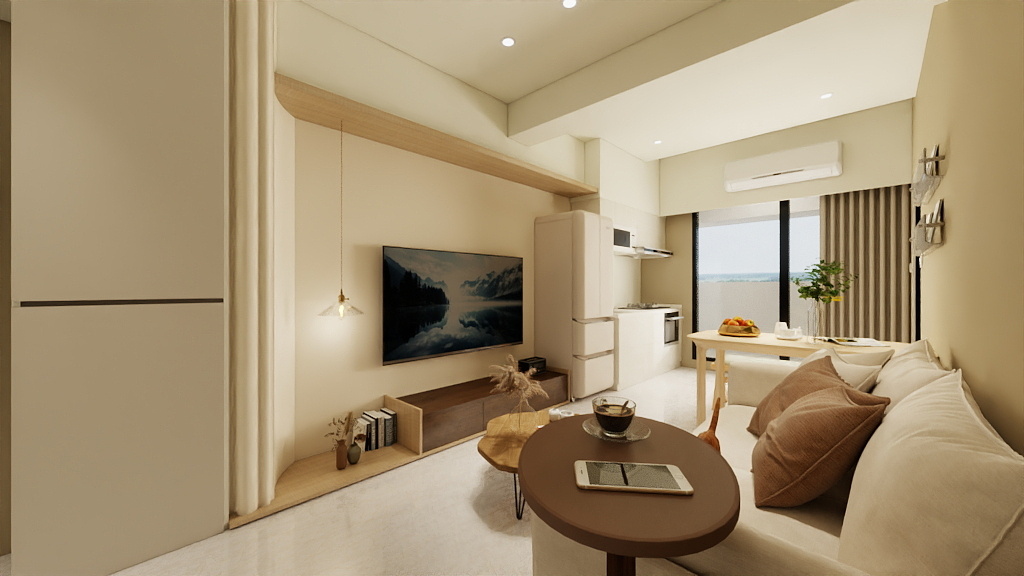 經典奶油風 3D 設計示意圖 3